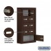Salsbury Cell Phone Storage Locker - 5 Door High Unit (5 Inch Deep Compartments) - 8 A Doors and 1 B Door - Bronze - Surface Mounted - Master Keyed Locks